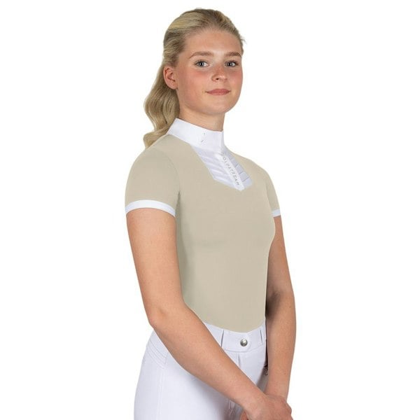 Coldstream Womens Roslin Crystal Short-Sleeved Show Shirt - Latte