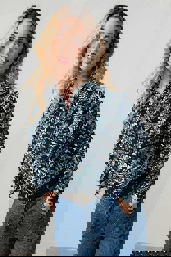 Lily & Me Beech Cotton Pincord Shirt Navy