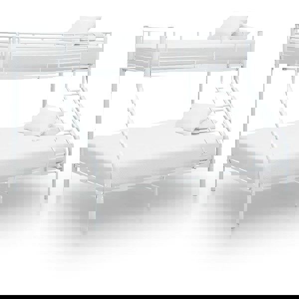 Berkfield Bunk Bed Frame White Metal 140x200 cm/90x200 cm