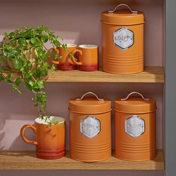 Cooks Professional 3 Piece Kitchen Storage Set | Orange / Silver