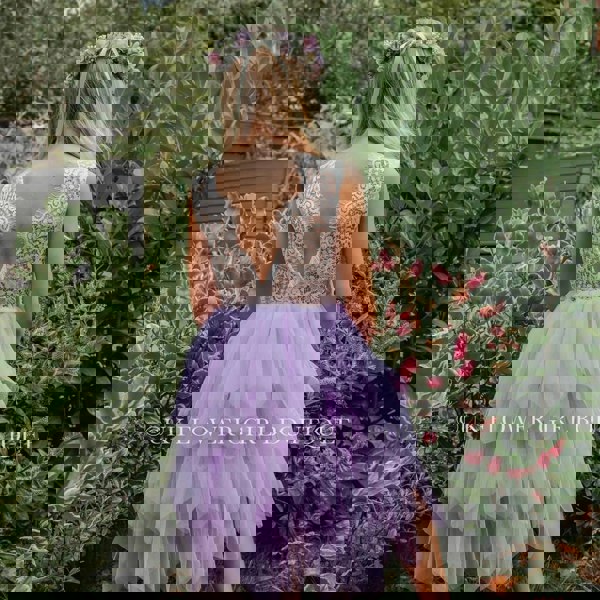 Rear of pretty lace dress