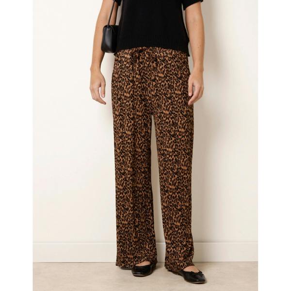 Blue Vanilla Leopard Print Wide Leg Trousers