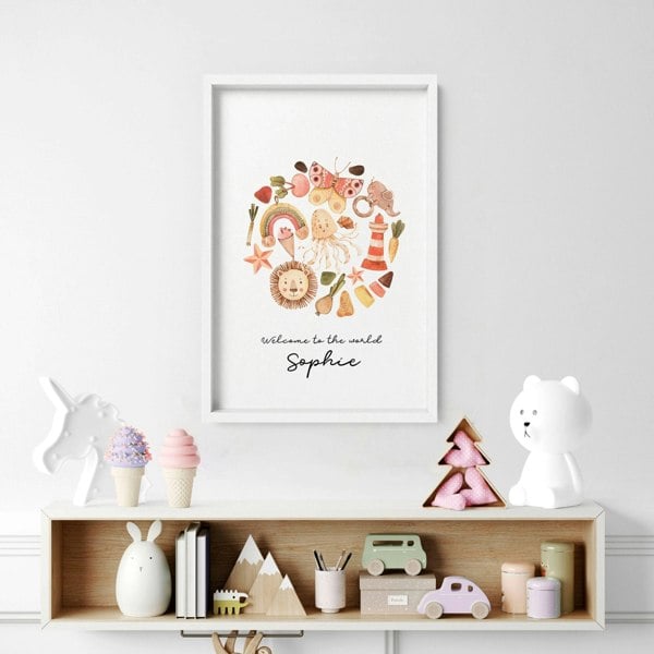 Childrens bedroom decor wall art print