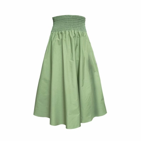 Frock Tales Orchid Midi Skirt With Pockets - Sage