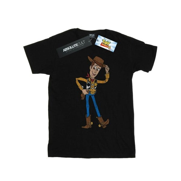 Disney Womens/Ladies Toy Story 4 Sheriff Woody Pose Cotton Boyfriend T-Shirt - Black