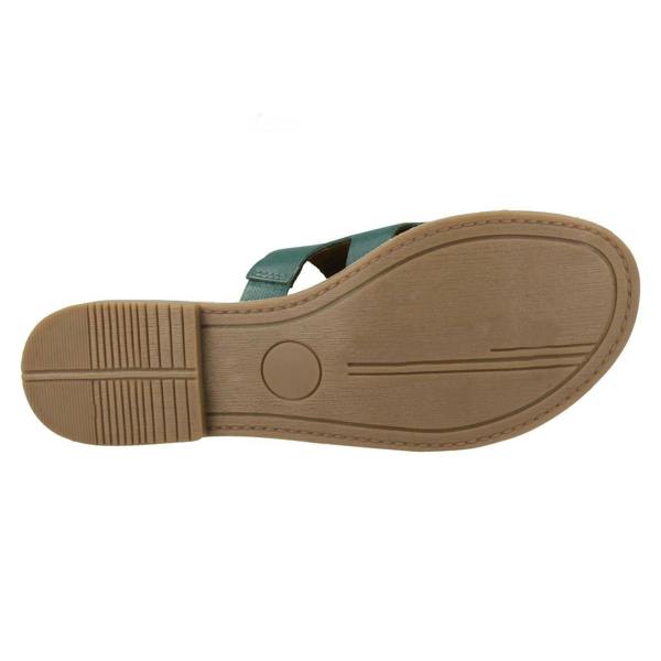 Leather Collection Ladies Leather Collection Flat Strappy Sandals F00125