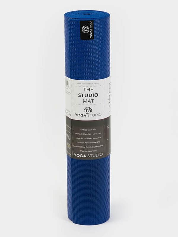 Yoga Studio Personalised Yoga Mat 6mm With Custom Design - Blue