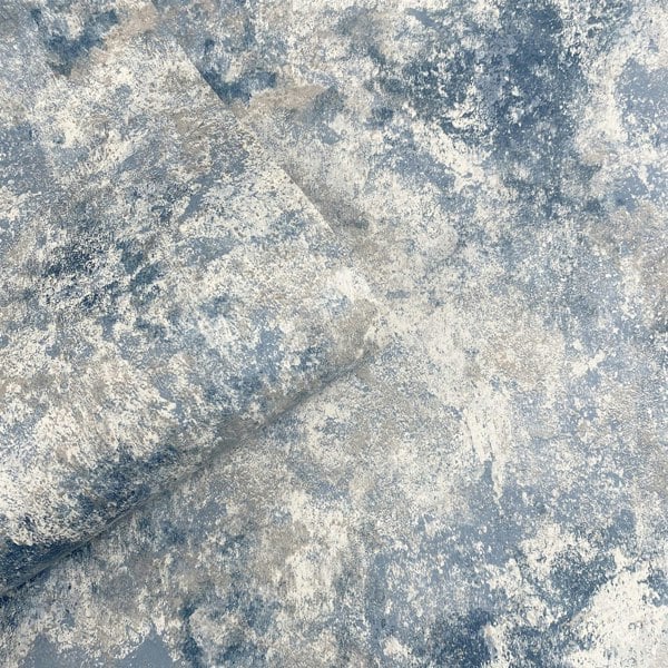 Muriva Perico Stone Navy Wallpaper