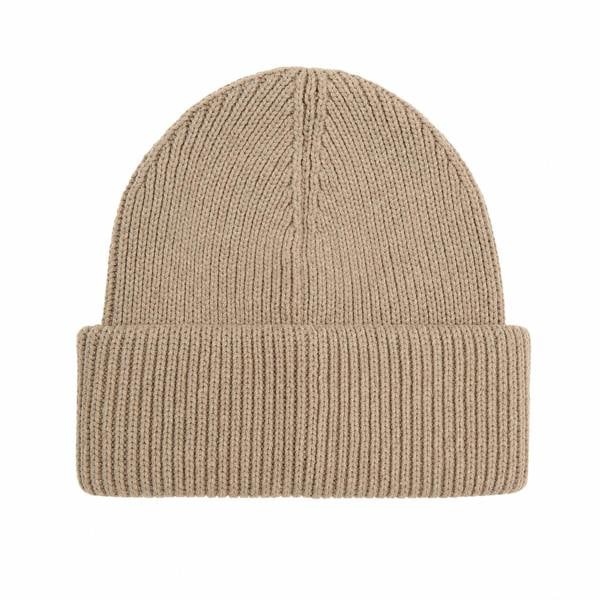 Barbour International Craywell beanie in concrete grey with a classic ribbed knit design and a folded cuff.