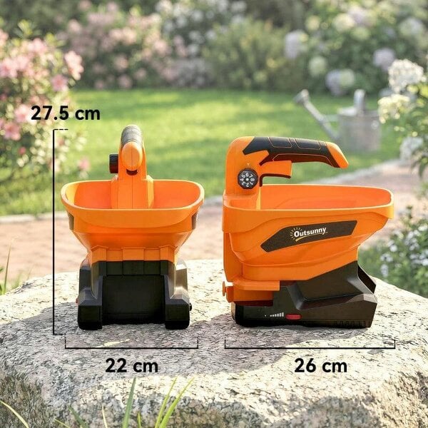 Cordless Spreader, 3.3L Handheld Seed Spreader with Adjustable Scatter Width, Adjustable Flow, USB Charging Cable