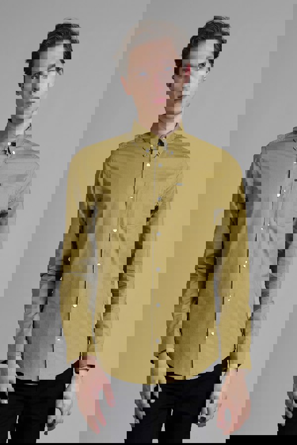 ENORSIA Men's Solid Long Sleeve Regular Fit Shirt