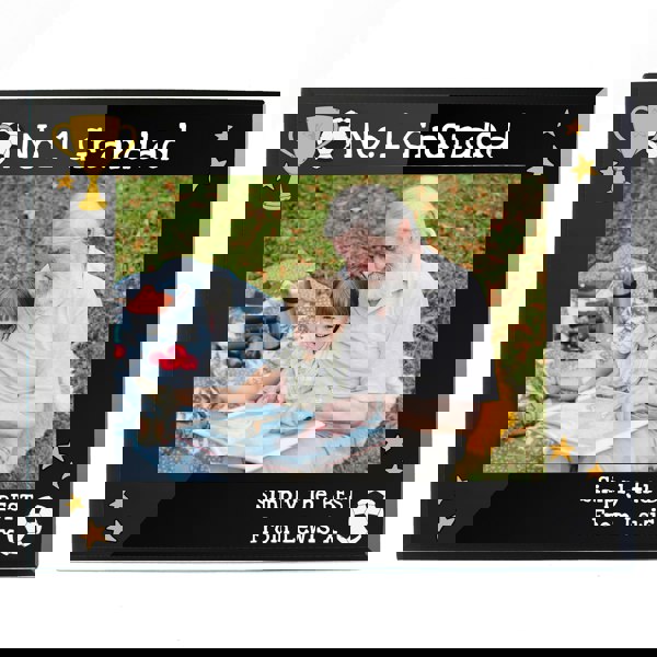 Personalised Memento Company Personalised Simply The Best 5x7 Landscape Black Glass Photo Frame