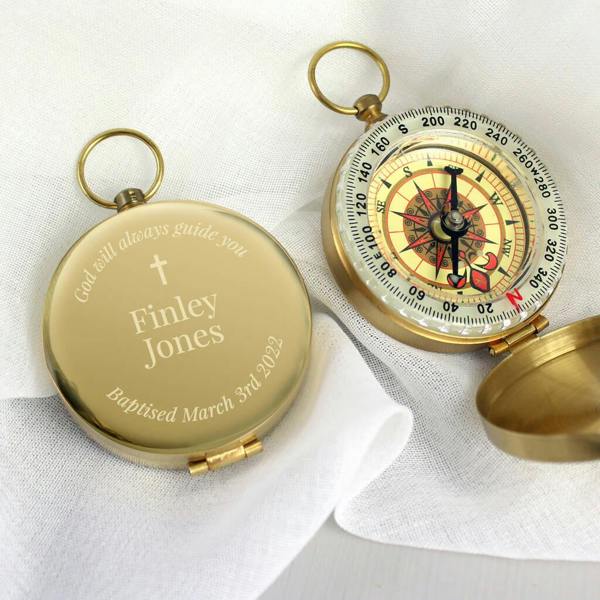 Personalised Religious Compass - alternative angle