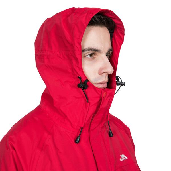 Trespass Mens Corvo Hooded Full Zip Waterproof Jacket/Coat - Red - 