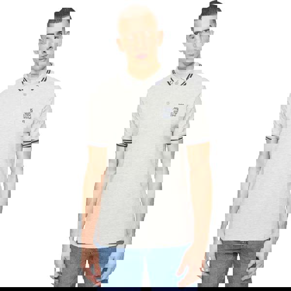 Crosshatch Mens Changra Polo Shirt - Grey Marl - 