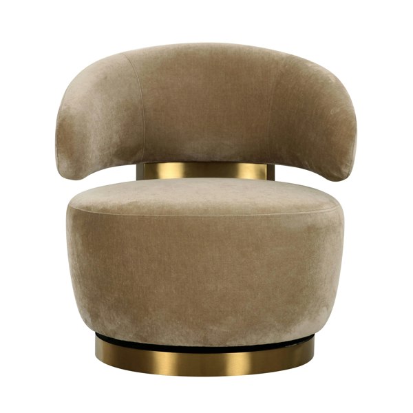 Furniture Edit Austin Oat Recycled Fabric Swivel Chair