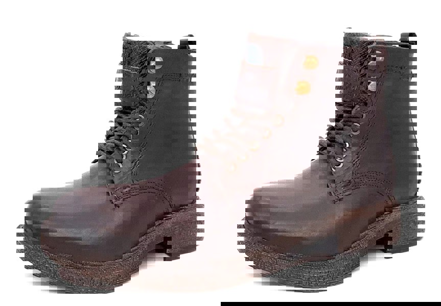 Wrangler Custom Leather Lace Zip Up Mens Combat Boots