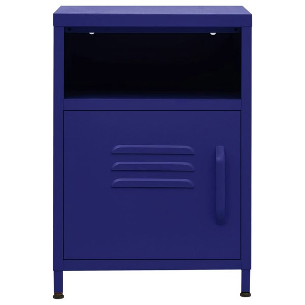 Berkfield Nightstand Navy Blue 35x35x51 cm Steel