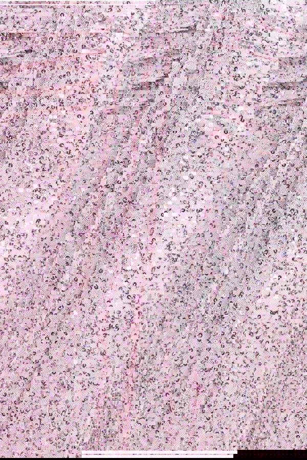 Plunge V-Neck Sequin Maxi Dress - Blush DR3833M