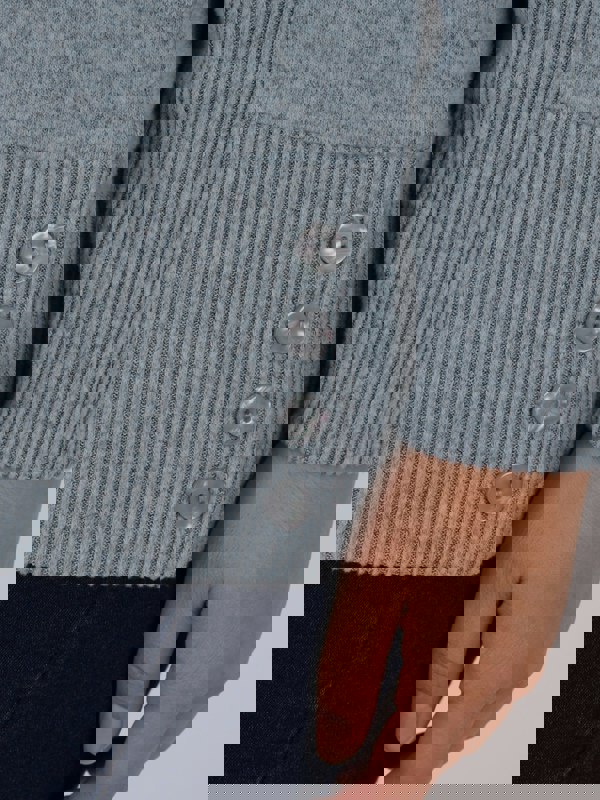 PennyPlain Rib Hem Cowl Tunic - Glacier