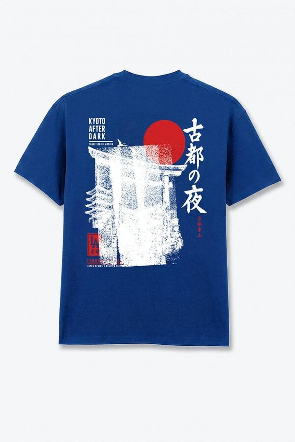 London Attitude Kyoto After Dark Oversized Heavyweight Japanese Graphic T-Shirt
