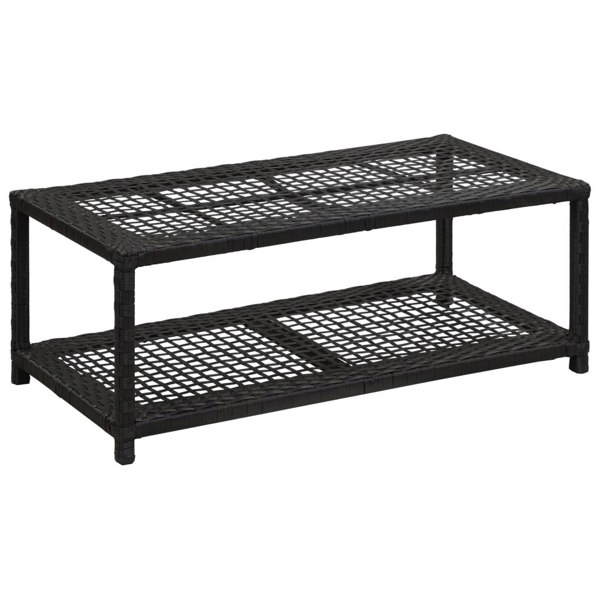 Berkfield Shoe Bench Black 80x40x30 cm Poly Rattan