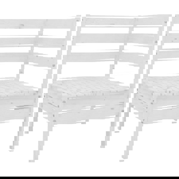 Berkfield 6 Piece Garden Lounge Set White Solid Wood Pine