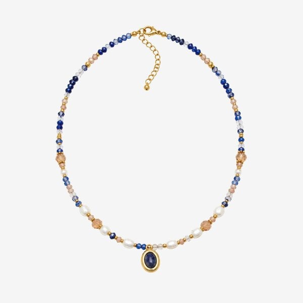 Uchi & Soto Enso Crystal Necklace with Sodalite Pendant