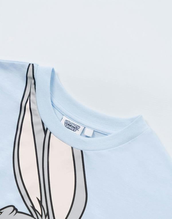 Vanilla Underground Looney Tunes Boys Blue Bugs Short Sleeved T-Shirt