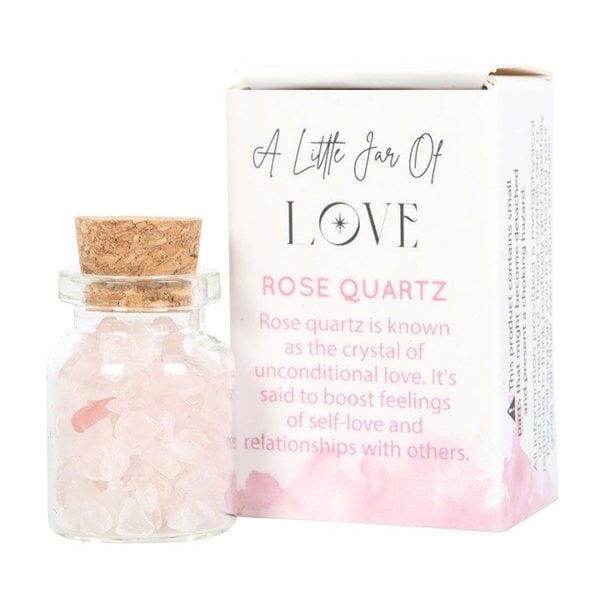 Serano Jar of Love Rose Quartz Crystal in a Matchbox
