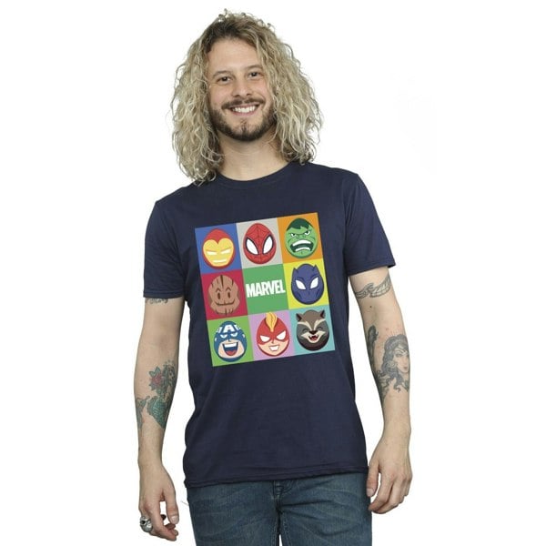 Marvel Mens Easter Eggs T-Shirt - Navy Blue