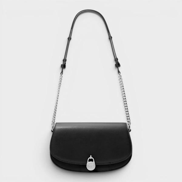 Michael Kors Mila Medium Leather Messenger Bag
