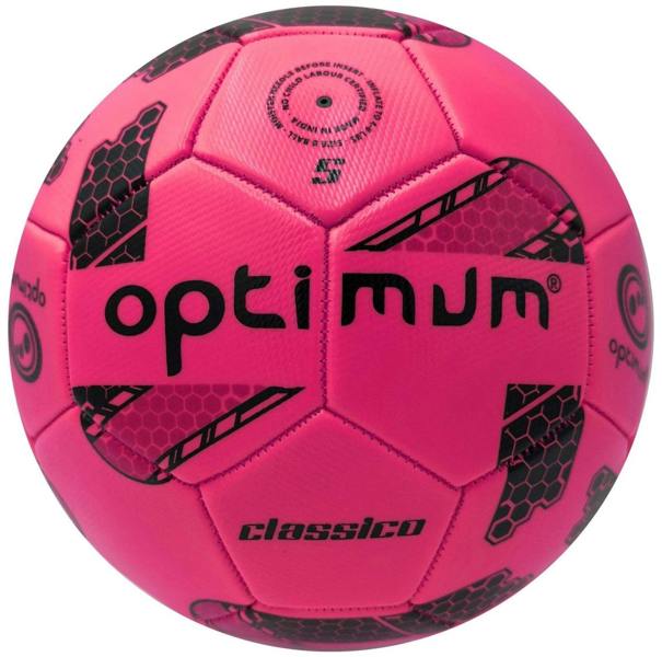Optimum Classico Football in Pink, size 5 match and training ball