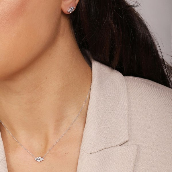 Gold Trip Crystal Cluster Stud Earrings