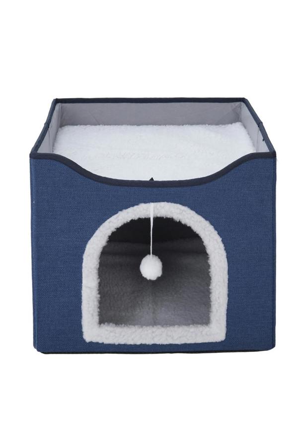 Living and Home Foldable Multifunctional Cat Bed with Scratching Pad
