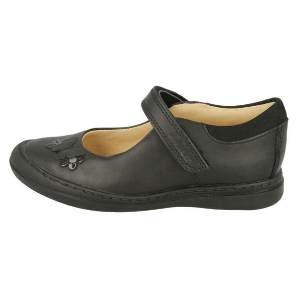 Clarks Girls Clarks Butterfly Detailed School Shoes Scooter Daisy