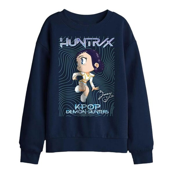 K-Pop Demon Hunters Childrens/Kids Zoey Poster Sweatshirt - Navy