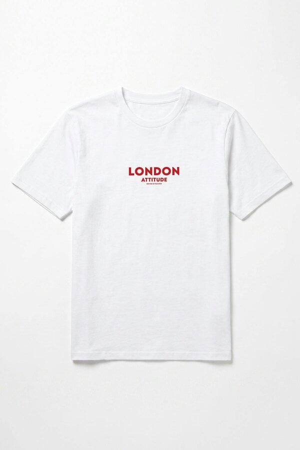 London Attitude Athletics Premium Graphic T-Shirt  in Red Print