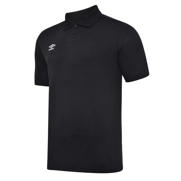 Umbro Boys Essential Polo Shirt - Black/White - 