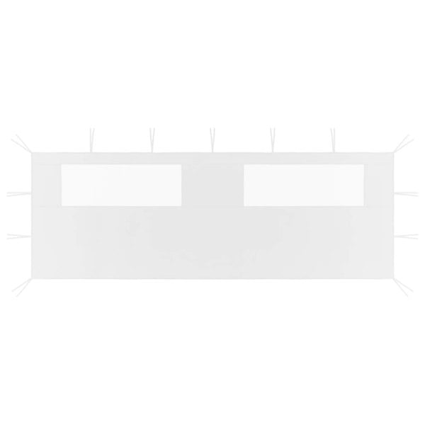 Berkfield Gazebo Sidewall with Windows 6x2 m White