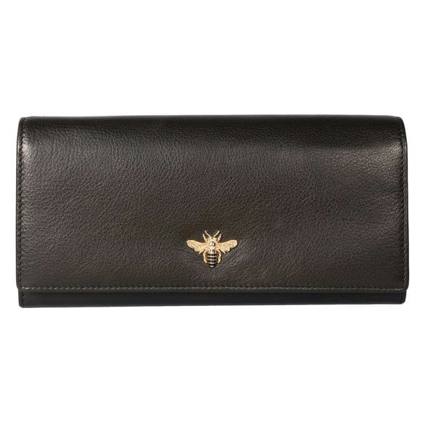 Mala Leather Bee Matinee Leather Purse – Mason Collection – Black/Red