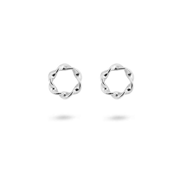 Gold Trip Twisted Circle Stud Earrings