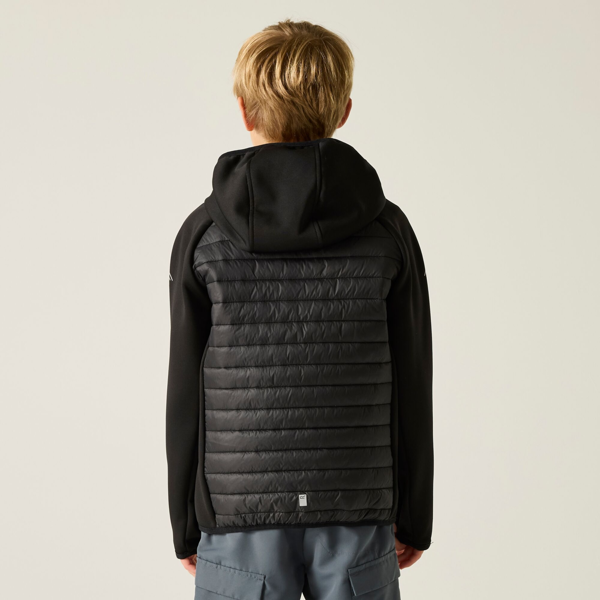 Regatta Kids Andreson Hybrid Padded Jacket - Black/Seal Grey