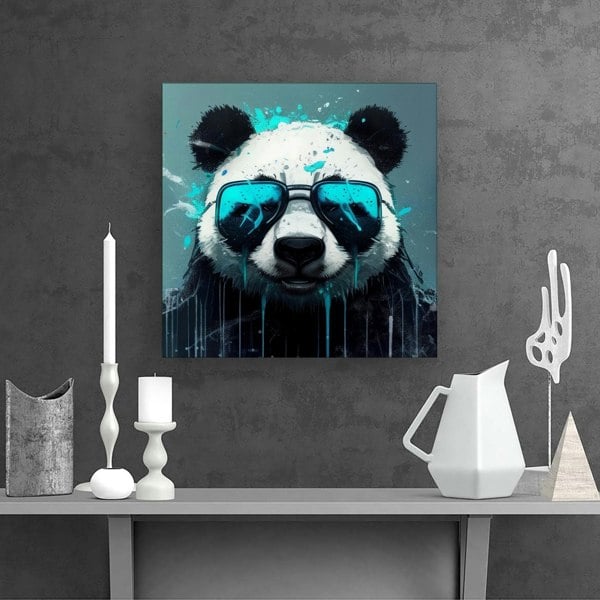 Warren Reed Panda With Blue Glasses Splashart Canvas