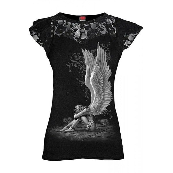 Spiral Direct Womens/Ladies Enslaved Angel Short-Sleeved T-Shirt - Black