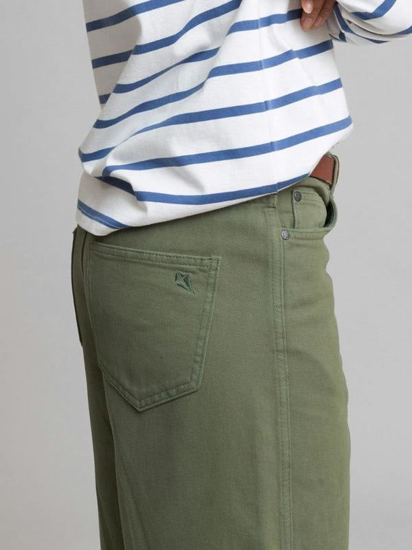 Kite Womens Organic Baiter Barrel Leg Jeans Dirty Olive