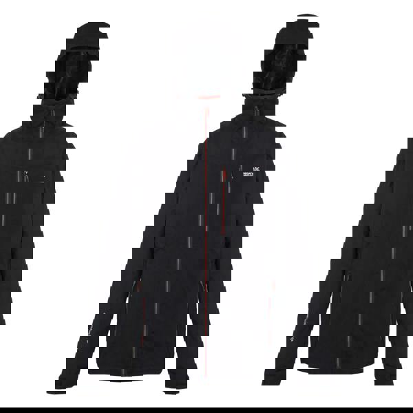 Regatta Mens Wentwood IX 3 in 1 Jacket - Black/Red Ochre - 