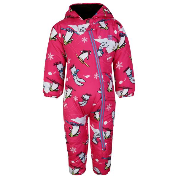 Dare 2B Baby Bambino II Snow Animals Waterproof Snowsuit - Pure Pink - 