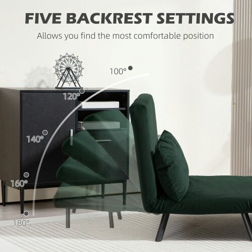 Wyld Haus Dorama Riri Green 4 In One Convertible Double Sofa Bed With Cushions
