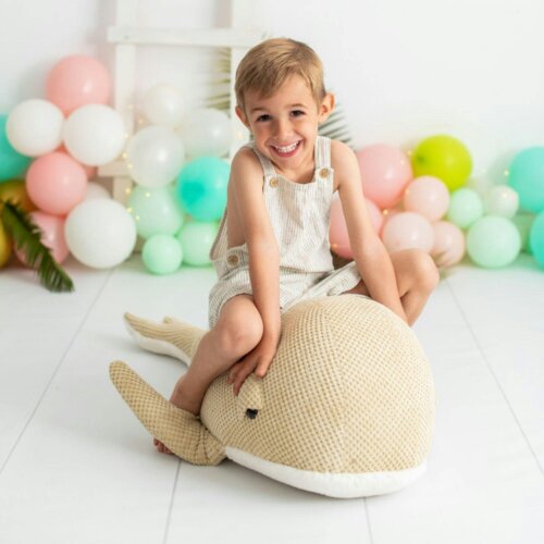 CROCHETTS Large whale plush made from soft cotton A2LD371